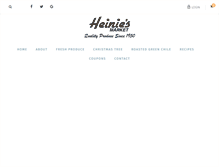 Tablet Screenshot of heiniesmarket.com
